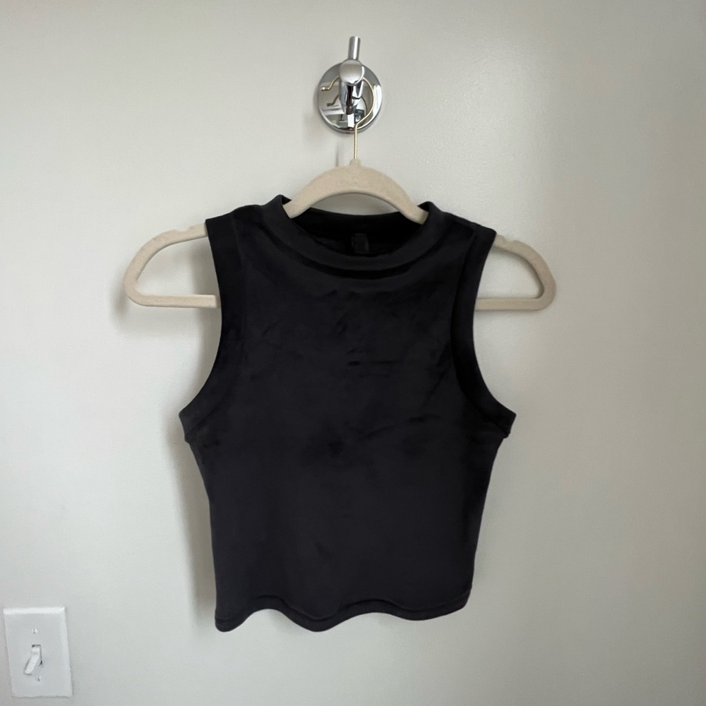 EUC Skims velour mock neck tank size XS